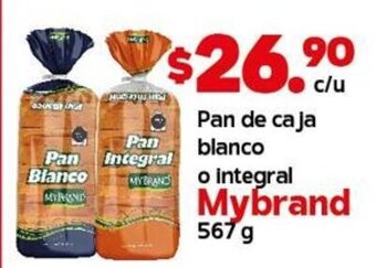 Mybrand Pan de Caja Blanco o Integral 567g