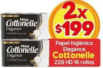 Papel Higiénico Elegance Cottonelle 228 HD 16 Rollos