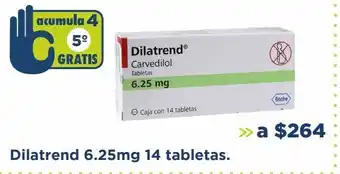 Farmacia San Pablo Dilatrend 6.25mg 14 tabletas oferta