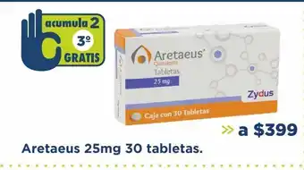 Farmacia San Pablo Aretaeus 25mg 30 tabletas oferta