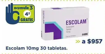 Farmacia San Pablo Escolam 10mg 30 tabletas oferta