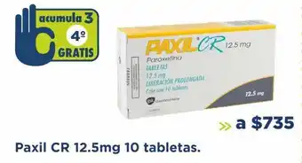 Paxil cr 12.5mg 10 tabletas