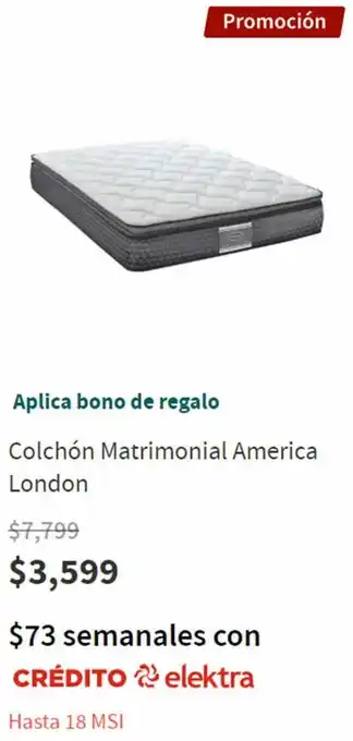 Colchón Matrimonial America London