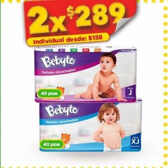 Bodega Aurrerá Pañales bebyto 40 pzas oferta