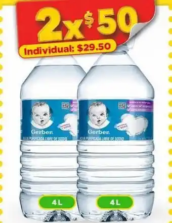 Bodega Aurrerá Agua gerber 4l oferta