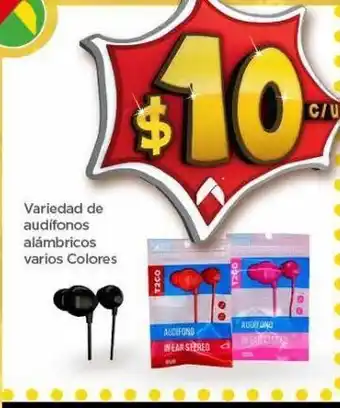 Bodega Aurrerá Variedad de audífonos alámbricos oferta