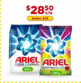 Bodega Aurrerá Detergente en polvo ariel 800g oferta