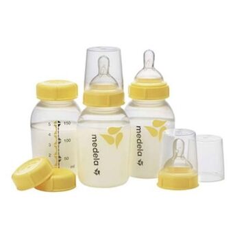 Medela set de botellas/biberón de 5oz/150ml con tetina de flujo lento 0-4 meses- 3pzs