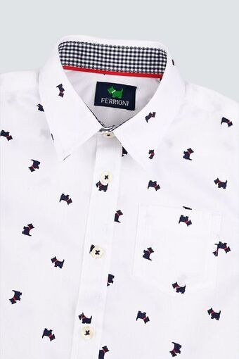 Ferrioni Camisa perritos manga corta oferta