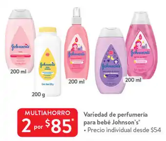 Walmart Variedad De Perfumería Para Bebé Johnson's oferta