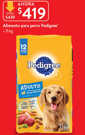 Walmart Alimento Para Perro Pedigree 11kg oferta