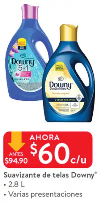 Walmart Suavizante De Telas Downy 2.8 L oferta