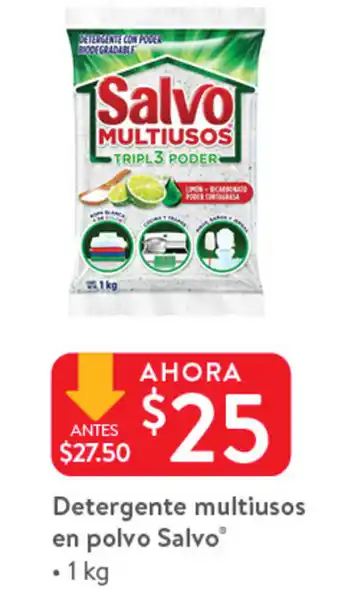 Walmart Detergente Multiusos En Polvo Salvo 1 kg oferta