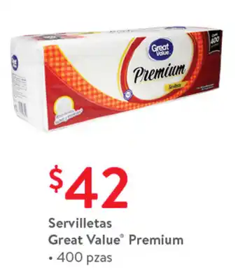 Walmart Servilletas Great Value Premium oferta