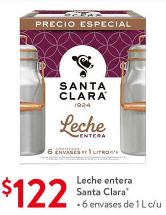 Walmart Leche Entera Santa Clara oferta
