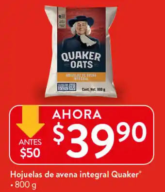 Walmart Hojuelas De Avena Integral Quaker 800g oferta