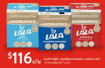 Walmart Leche Light,Semidescremada o Entera Lala oferta