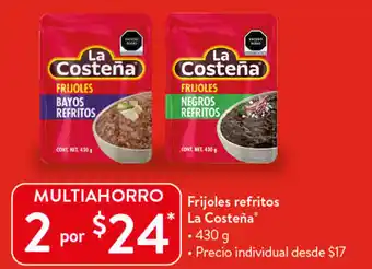 Walmart Frijoles Refritos La Costeña 430g oferta