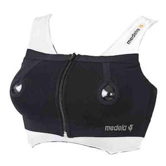 Top medela para extracción de leche con manos libres, brasiere color negro- talla s