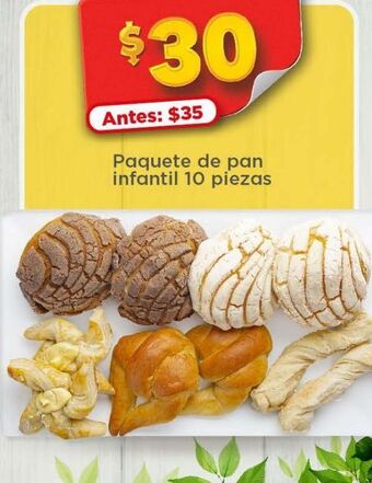 Bodega Aurrerá Paquete de pan infantil 10 pzas oferta