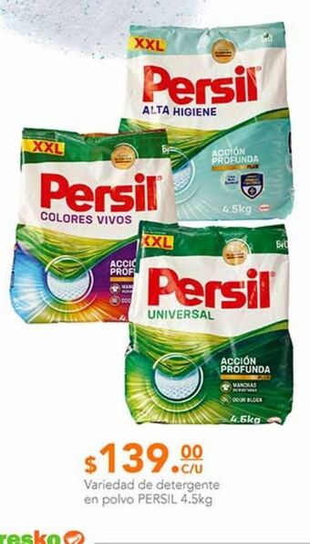 Fresko Variedad de detergente en polvo persil 4.5kg oferta
