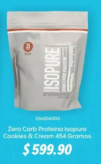 GNC Zero carb proteina isopure cookies & cream 454 gramos oferta