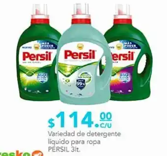 Fresko Variedad de detergente líquido persil 3l oferta