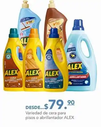 Variedad de cera para pisos o abrillantador alex