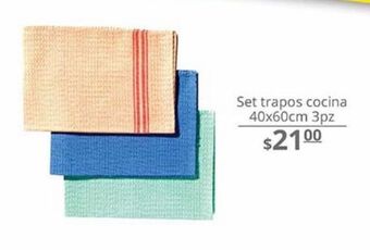 La Comer Set trapos cocina 40x60cm 3pz oferta