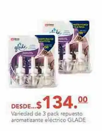 Variedad de 3 pack aromatizantes glade
