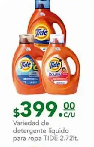 Detergente líquido tide 2,72l