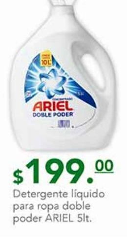 La Comer Detergente líquido ariel 5l oferta