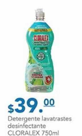 Detergente lavatrastes desinfectante cloralex 750ml