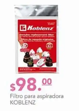 La Comer Filtro para aspiradora koblenz oferta