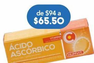 Farmacia San Pablo Humvit acido ascorbi com 1gr tub c/10tab oferta