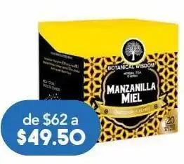 Farmacia San Pablo Botanica wisdom té manz miel c/20pzs oferta