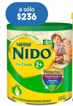 Farmacia San Pablo Nido prescolar leche en polvo 2+ c/1.5kg oferta