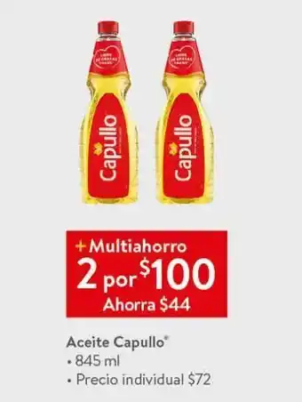Walmart Aceite capullo 845ml oferta