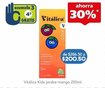 Farmacia San Pablo Vitalica kids jar mango c/250ml oferta
