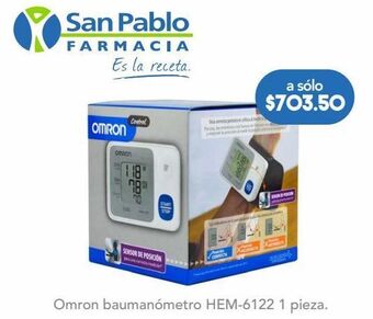 Farmacia San Pablo Omron baumanometro hem-6122 c/1pza oferta