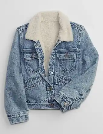 GAP Chamarra de mezclilla con bolsillos para niña oferta