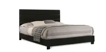 Muebles Dico Cama tapizada matrimonial alba negro oferta