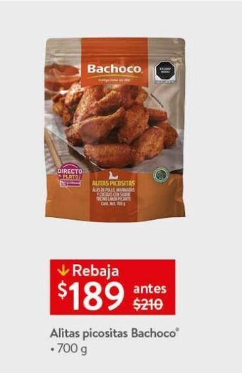 Walmart Alitas picositas bachoco 700g oferta