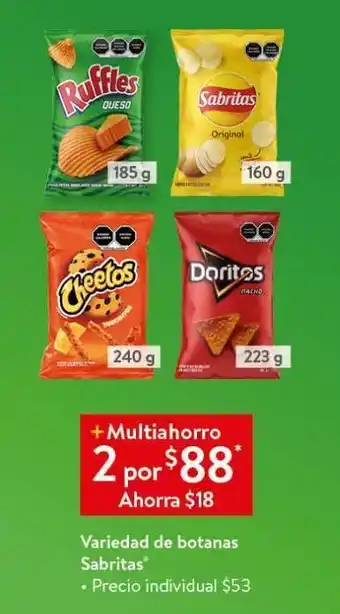 Walmart Botanas sabritas oferta