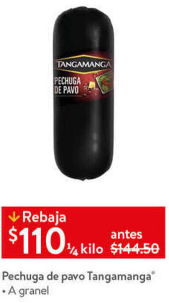 Walmart Pechuga de Pavo Tangamanga oferta