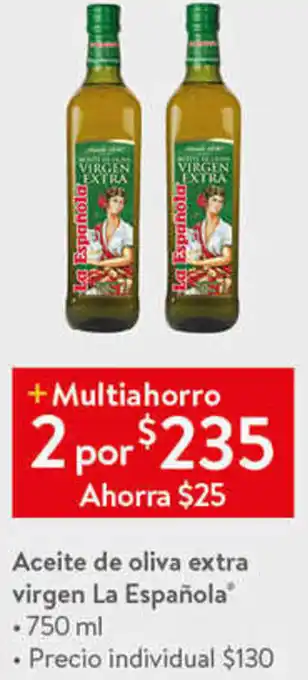Walmart Aceite de Oliva Extra Virgen La Española 2x750ml oferta