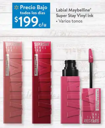 Walmart Labial Maybelline Super Stay Vinyl Ink oferta