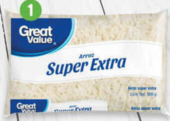 Walmart Arroz Super Extra Great Value 900g oferta