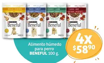 Alimento Húmedo para Perro Beneful 4x100g