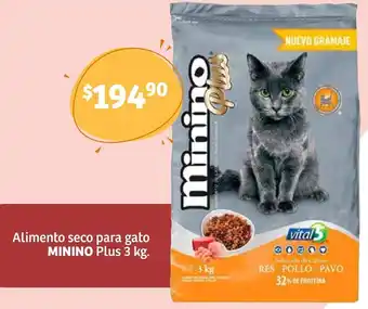 Alimento Seco para Gato Minino Plus 3kg